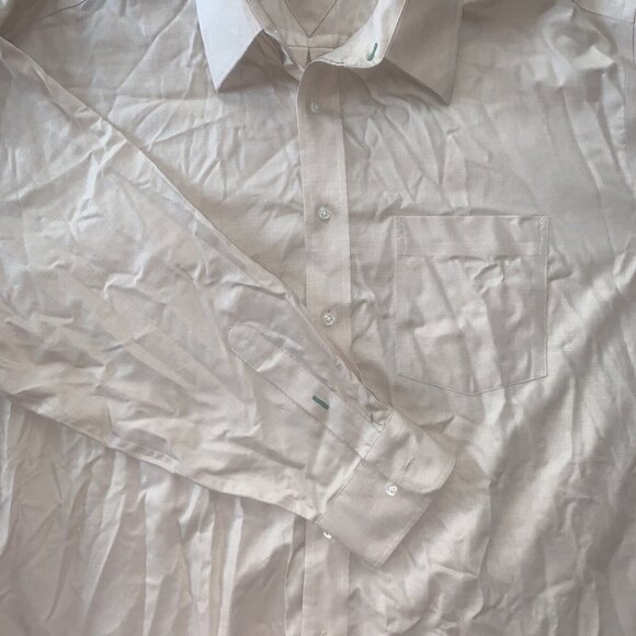 Tommy Hilfiger Button Down Yellow White TLC The Lifetime Collar 17 32/33 Men - Picture 1 of 10